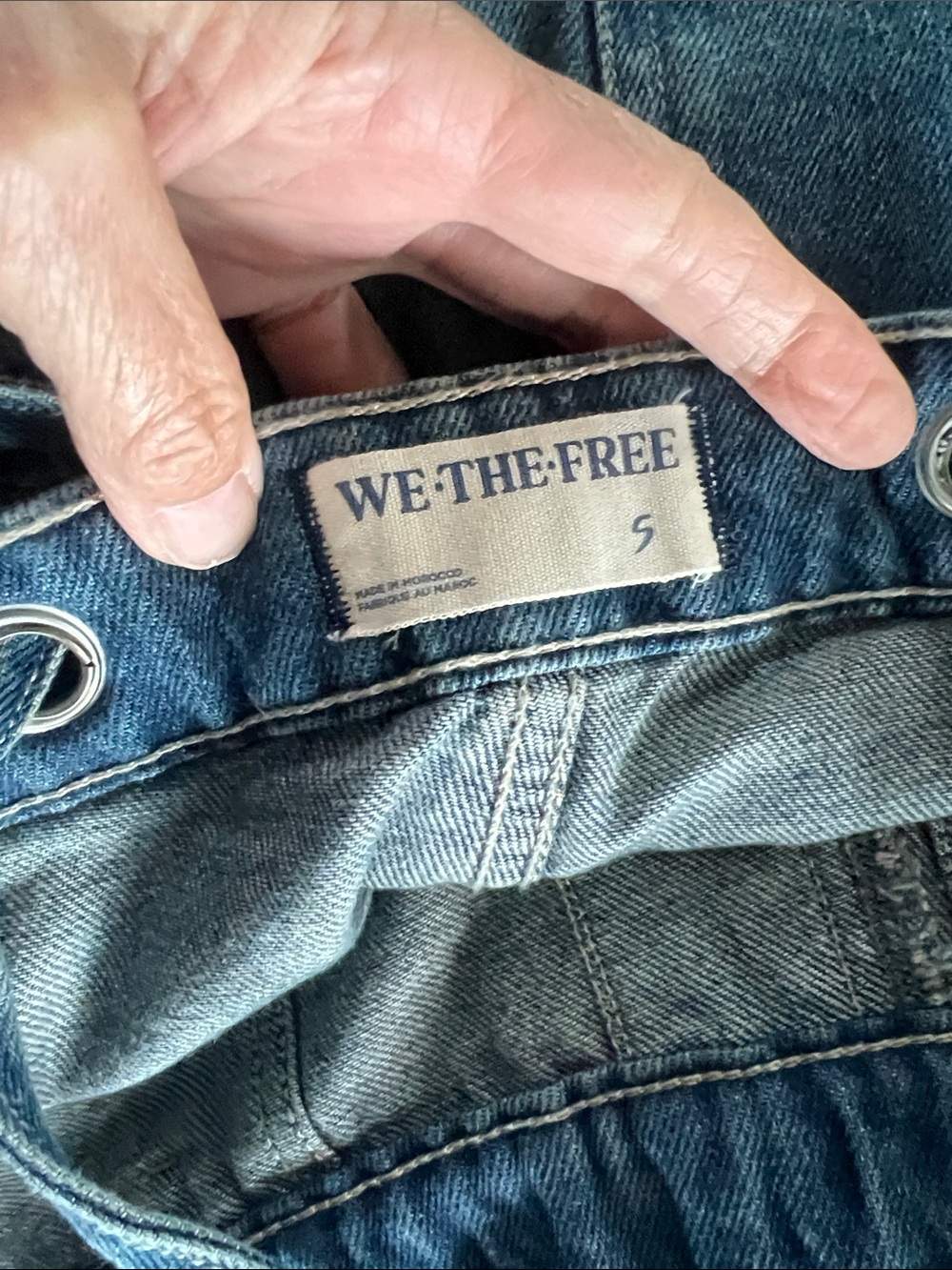 We The Free cropped Denim Overalls in Light Blue - Picture 3 of 7